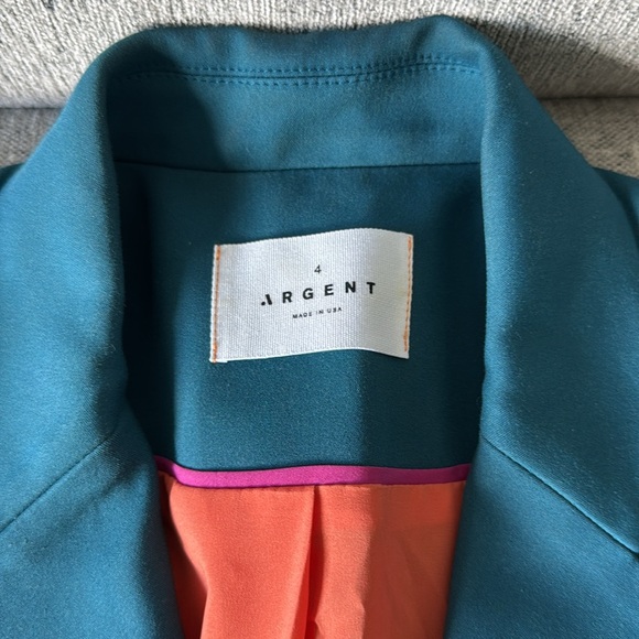 Argent Teal Blazer Sz 4 - Picture 5 of 7